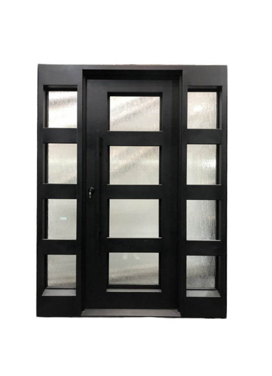 Design 34 - Single Iron Door w/ Sidelights