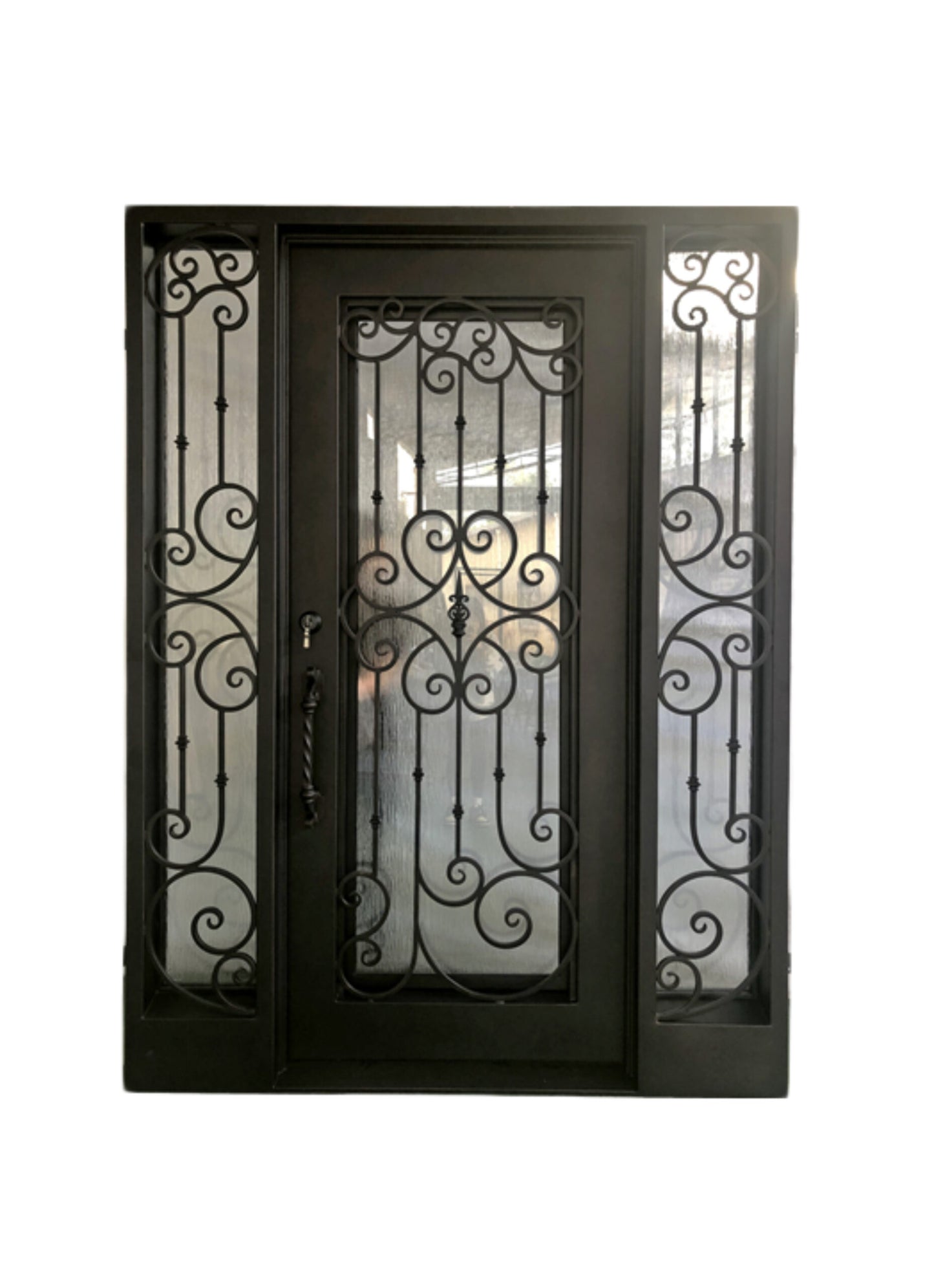 Design 38 - Single Iron Door w/ Sidelights