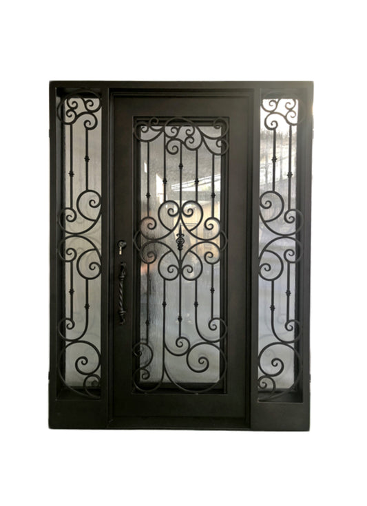 Design 38 - Single Iron Door w/ Sidelights